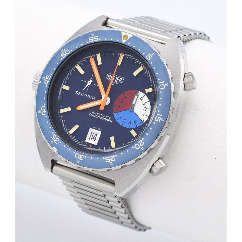 HEUER (Chronographe Skipper Chrono-Matic / 1ère série - Blue / ref. 15640), vers 1976/77
