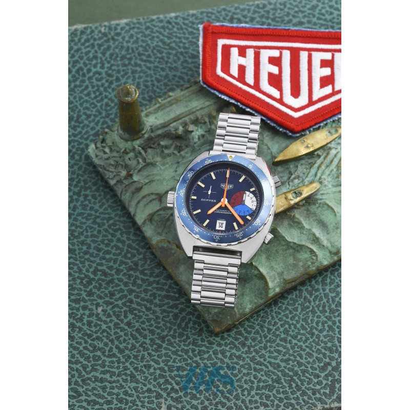 HEUER (Chronographe Skipper Chrono-Matic / 1ère série - Blue / ref. 15640), vers 1976/77