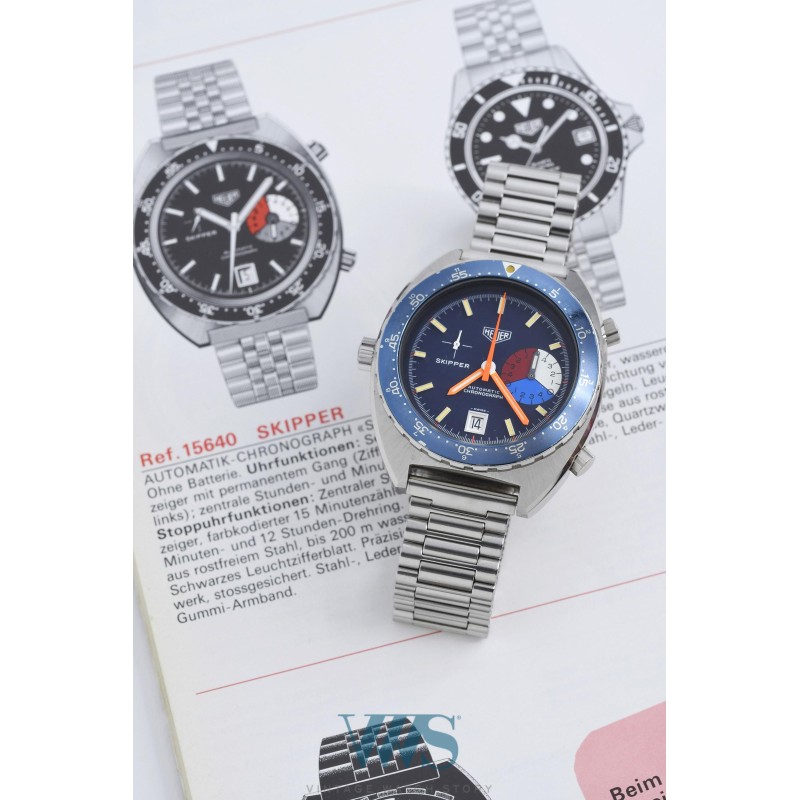 HEUER (Chronographe Skipper Chrono-Matic / 1ère série - Blue / ref. 15640), vers 1976/77