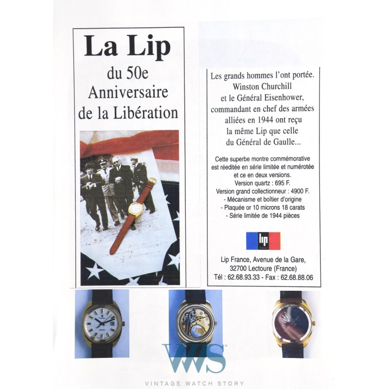 LIP (Réédition Vintage de la montre du Général de Gaulle - Série Electronic R.184), vers 1994