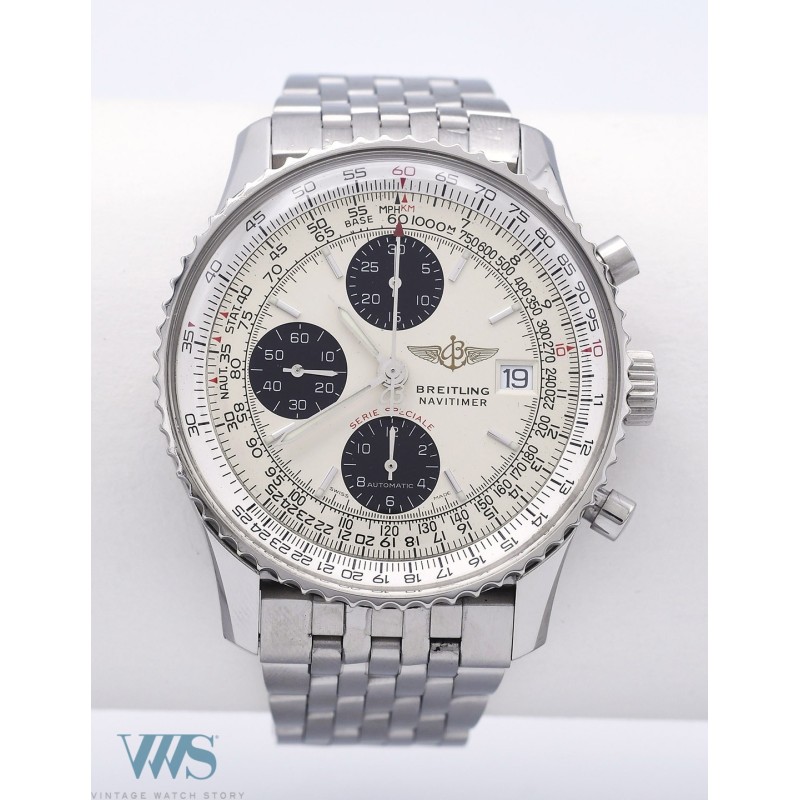 BREITLING (Chronographe Old Navitimer II - Panda Silver / Série Spéciale Breitling Fighters / ref. A13330), vers 2002
