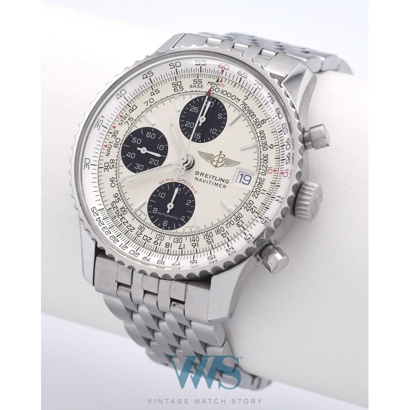 BREITLING (Chronographe Old Navitimer II - Panda Silver / Série Spéciale Breitling Fighters / ref. A13330), vers 2002