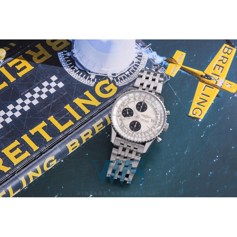 BREITLING (Chronographe Old Navitimer II - Panda Silver / Série Spéciale Breitling Fighters / ref. A13330), vers 2002