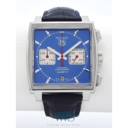 TAG HEUER (Chronographe Monaco Calibre 12 / Blue - Steve McQueen / ref. CAW2111.FC6183), vers 2015
