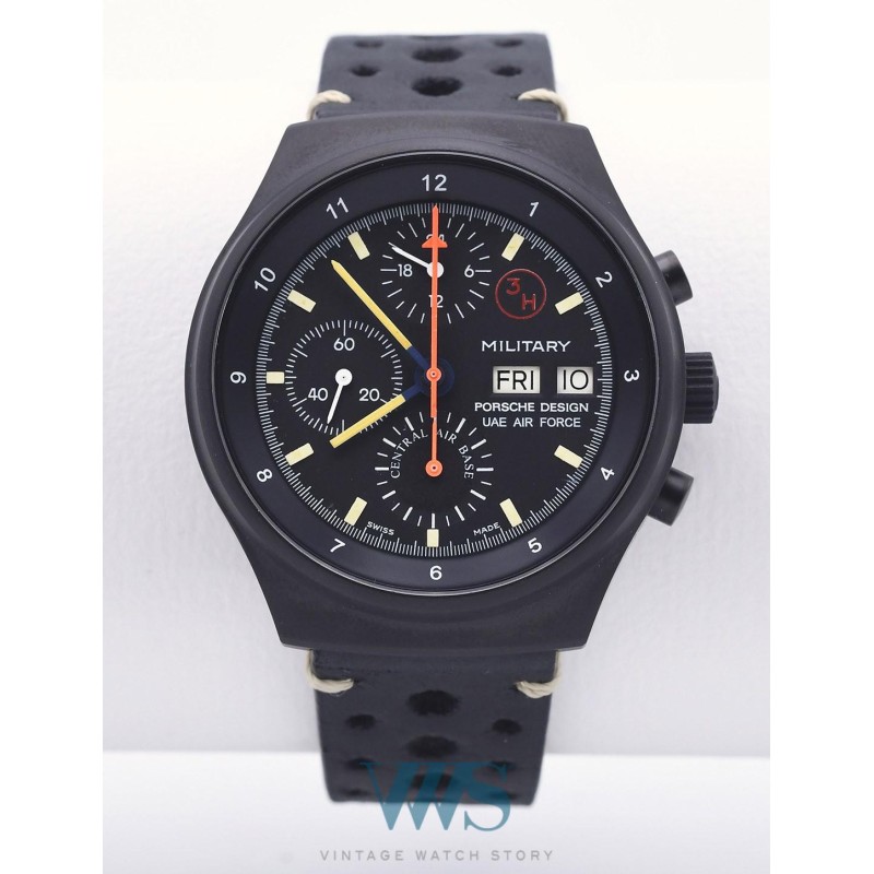 PORSCHE DESIGN by Orfina (Chronographe Military Black - UAE Air Force / ref. 7177), vers 1980