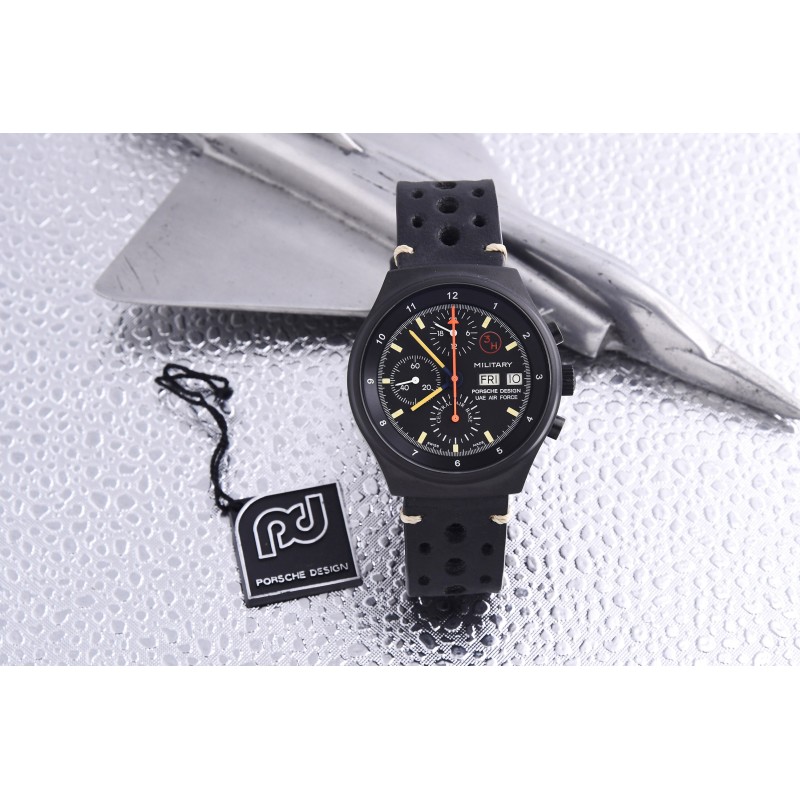 PORSCHE DESIGN by Orfina (Chronographe Military Black - UAE Air Force / ref. 7177), vers 1980