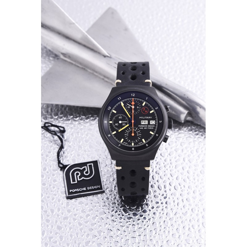 PORSCHE DESIGN by Orfina (Chronographe Military Black - UAE Air Force / ref. 7177), vers 1980