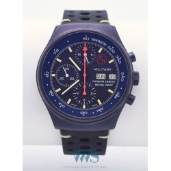 PORSCHE DESIGN (Chronographe Military / Blue - Royal Navy / ref. 7177), vers 1980