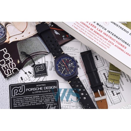 PORSCHE DESIGN (Chronographe Military / Blue - Royal Navy / ref. 7177), vers 1980