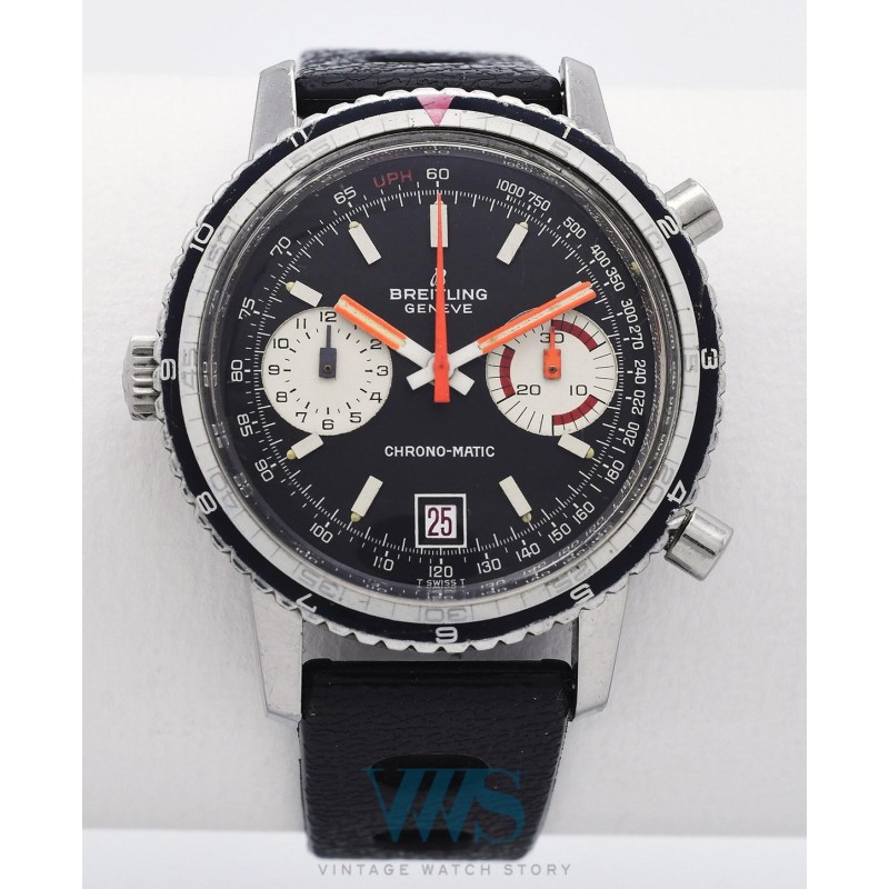 BREITLING (Chronographe Pilote Chrono-Matic / Black / ref. 2110), vers 1969