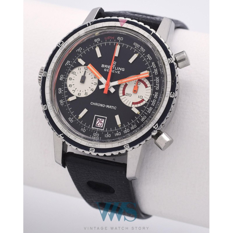 BREITLING (Chronographe Pilote Chrono-Matic / Black / ref. 2110), vers 1969