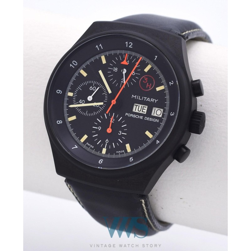 PORSCHE DESIGN (Chronographe Military Black / OTAN / ref. 7177), vers 1980