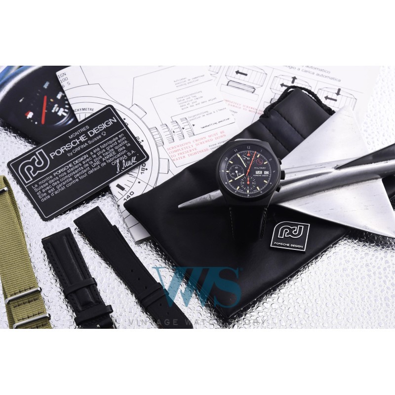 PORSCHE DESIGN (Chronographe Military Black / OTAN / ref. 7177), vers 1980