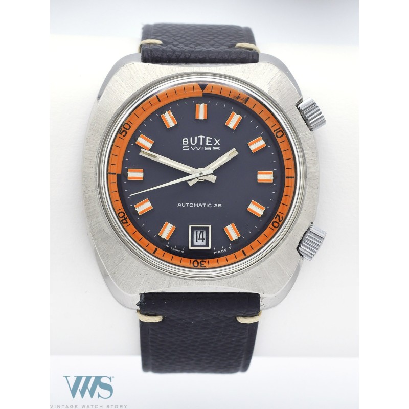 BUTEX by BWC (Diver Super Compressor Automatic Date - Orange), vers 1965