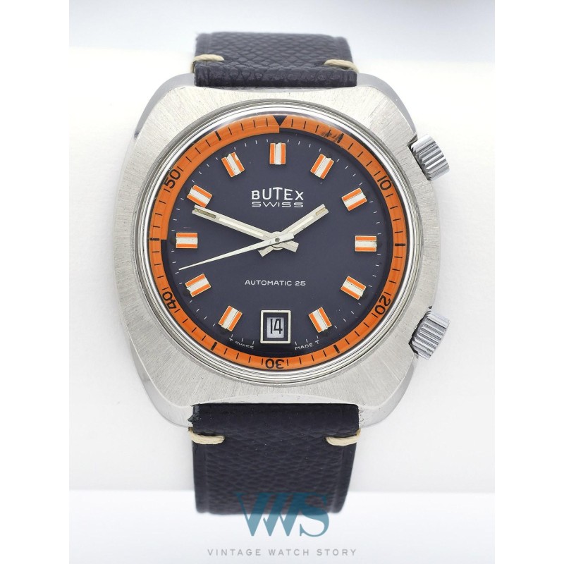 BUTEX by BWC (Diver Super Compressor Automatic Date - Orange), vers 1965