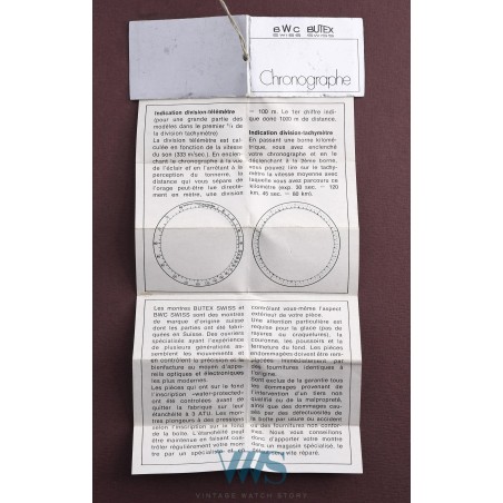 BUTEX by BWC (Chronographe Military - Incabloc 20 ATU / ref. 953011), vers 1972