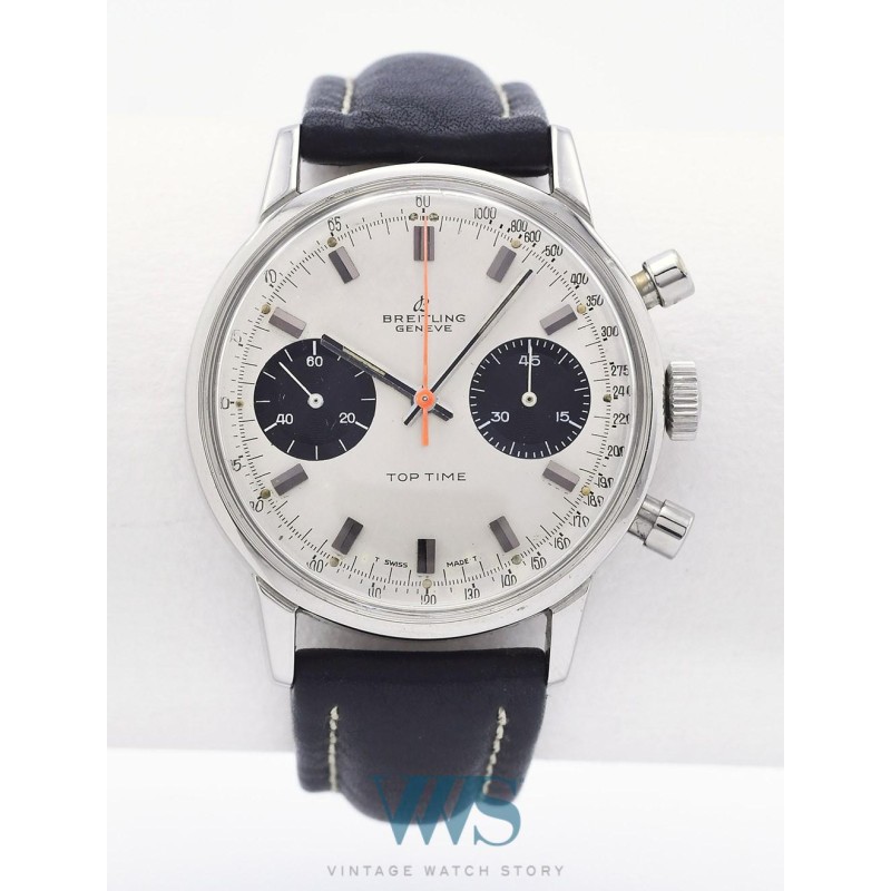 BREITLING (Chronographe Top Time / Trotteuse orange - Panda Silver / Black / ref. 2002-33), vers 1969