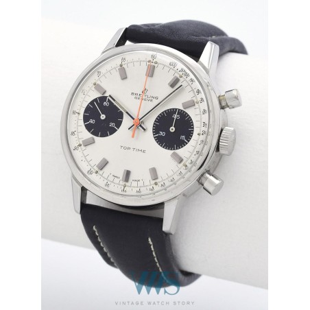 BREITLING (Chronographe Top Time / Trotteuse orange - Panda Silver / Black / ref. 2002-33), vers 1969