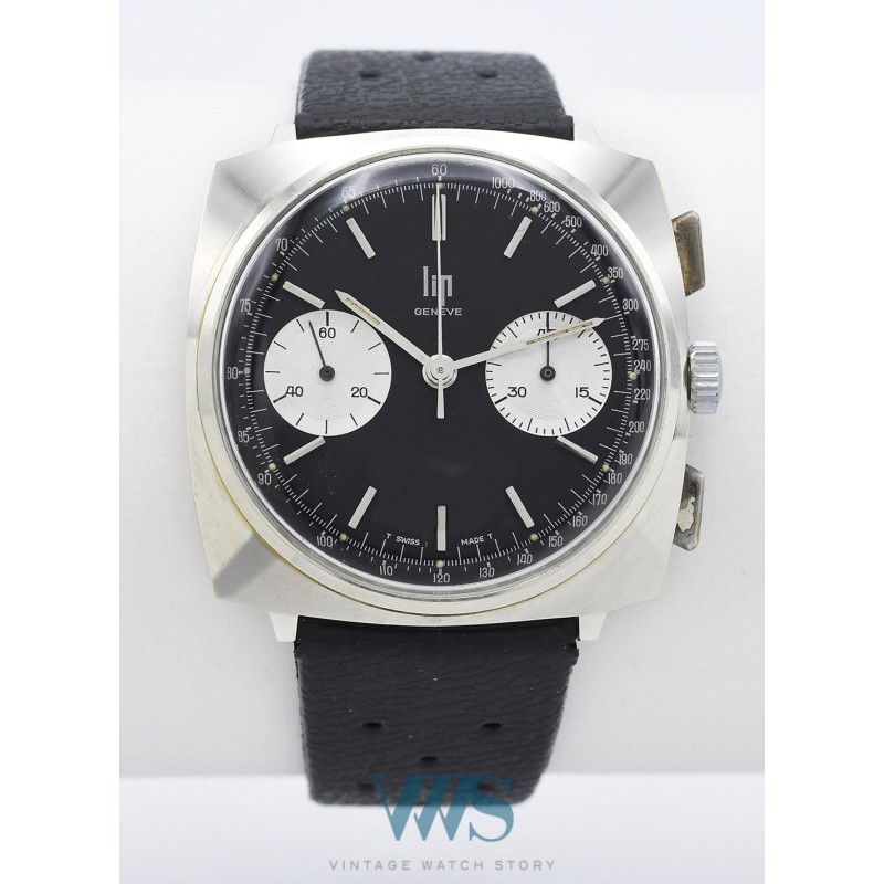 LIP (Chronographe Genève Panda - Coussin / Chrome / ref. 43519), vers 1970